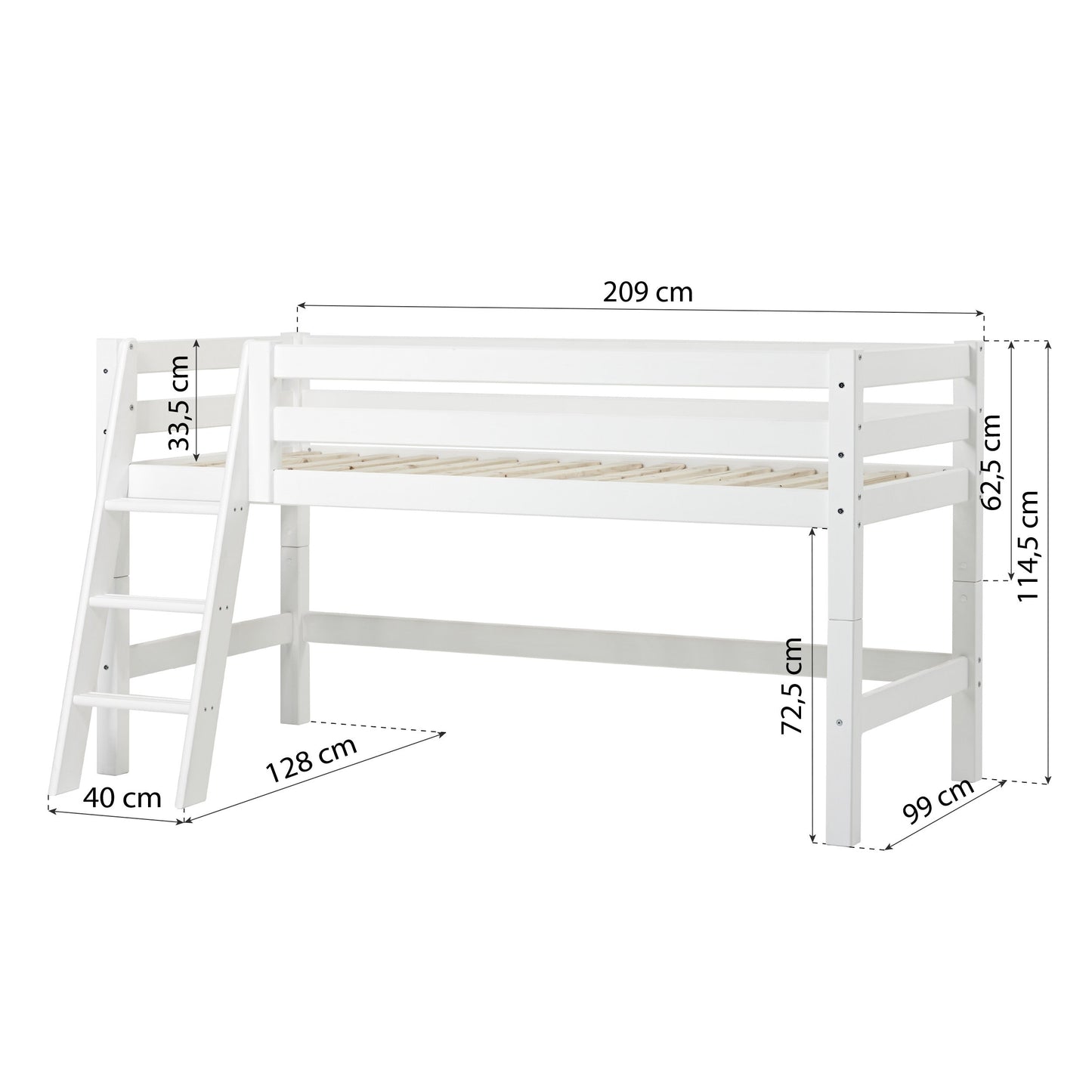 Hoppekids ECO Luxury Mid-High Bed