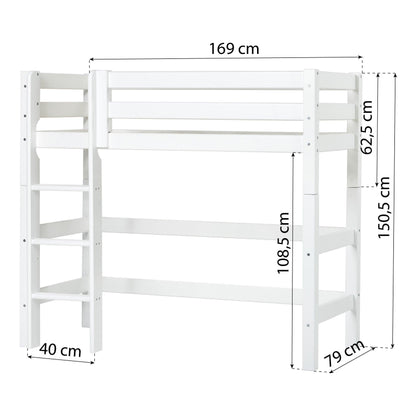 Hoppekids ECO Luxury Mid-High Bed with Princess Bed Curtain