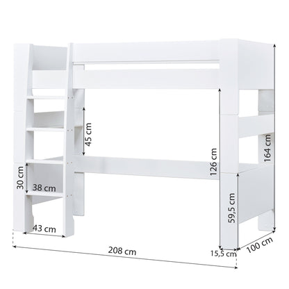 Hoppekids SFK High Bed 90x200 cm, White