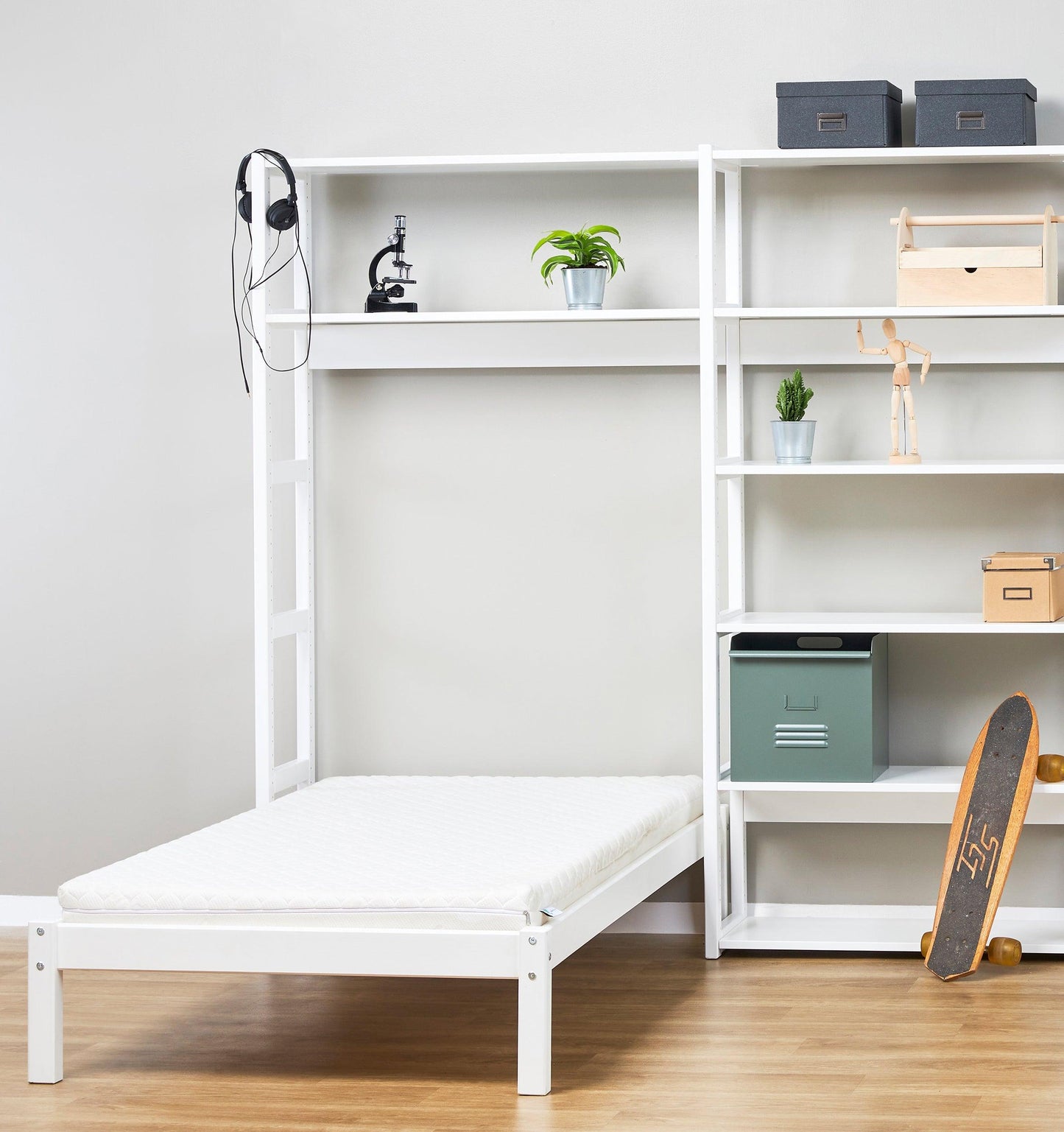 Hoppekids STOREY Set with 8 Shelves and Bed, 70x160 cm