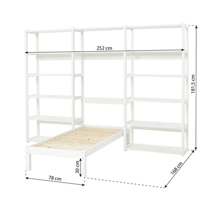 Hoppekids STOREY Set with 14 Shelves and Bed