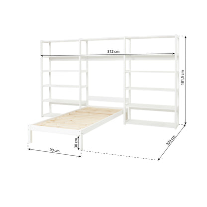 Hoppekids STOREY Set with 14 Shelves and Bed