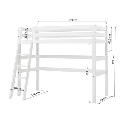 Hoppekids ECO Luxury, Loft bed, white